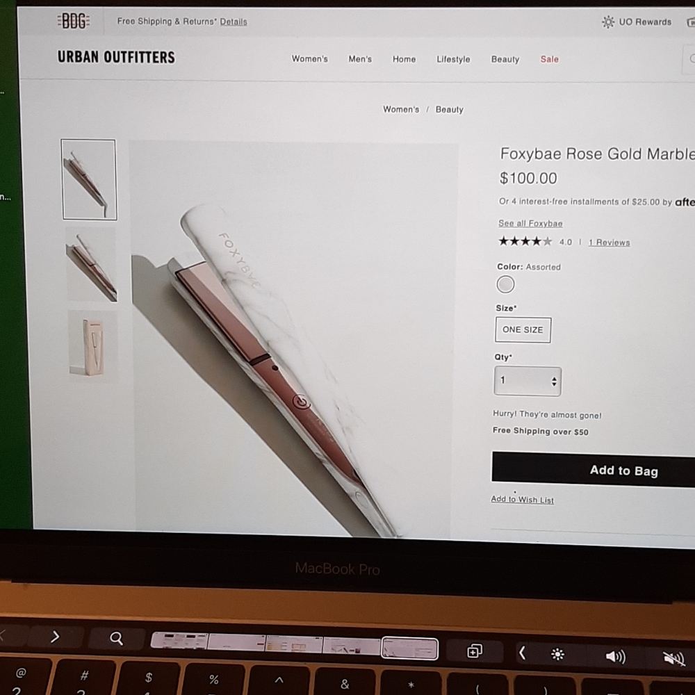 Foxy Bae Rose Gold Marble Straightener / flat iron - Picture 6 of 6